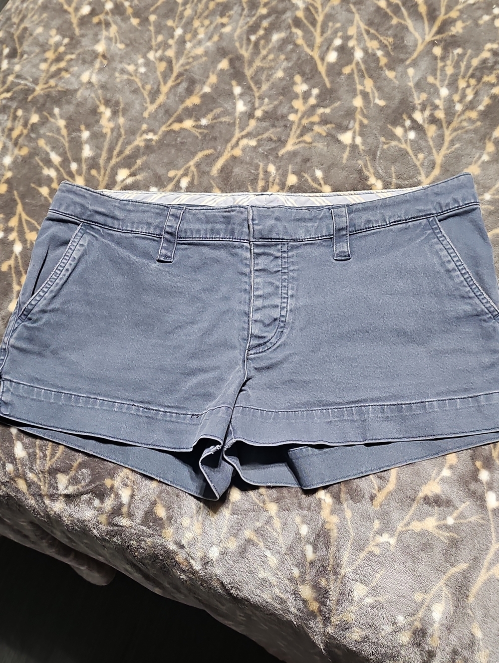 American Eagle Outfitters Women's Blue Casual Bermuda Shorts